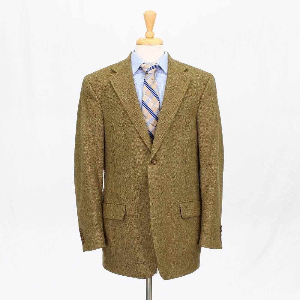 Lands' End 42R Brown HB 2-Button Sport Coat Blazer Jacket V566